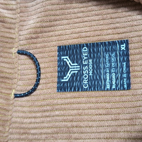 Cross Eyed Moose Corduroy Long Sleeve Snap Up Shirt, Size XL In Brown - Picture 2 of 10